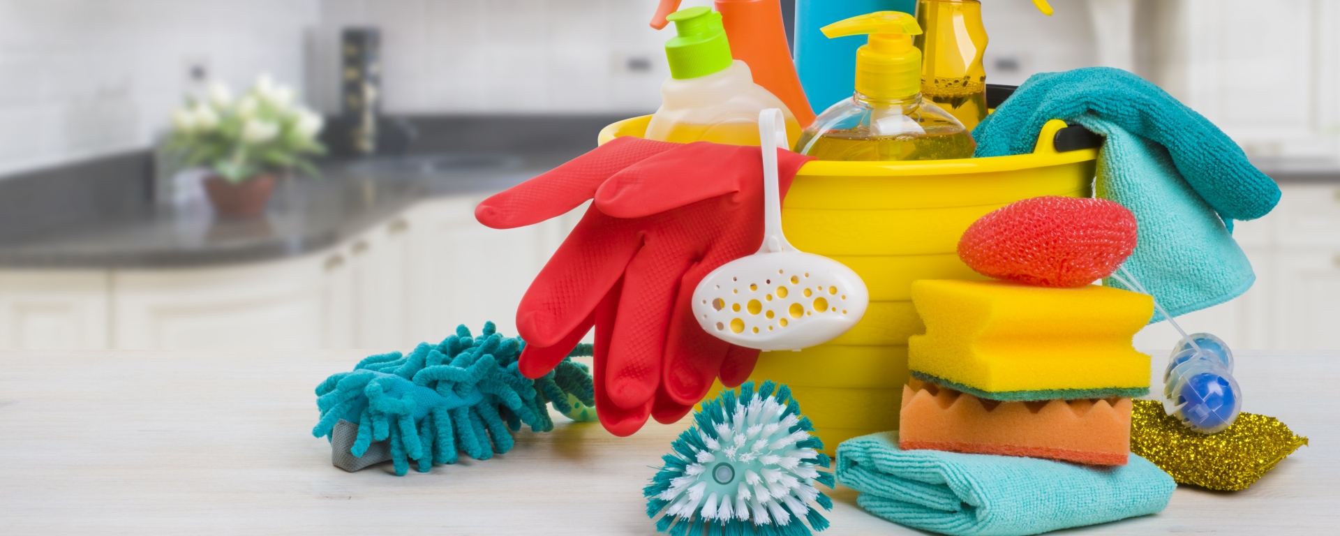 Cleaning supplies for maid service